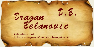 Dragan Belanović vizit kartica